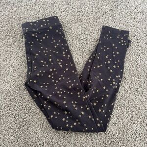 Girls Crewcuts Black Leggings With Gold Stars Size 8
